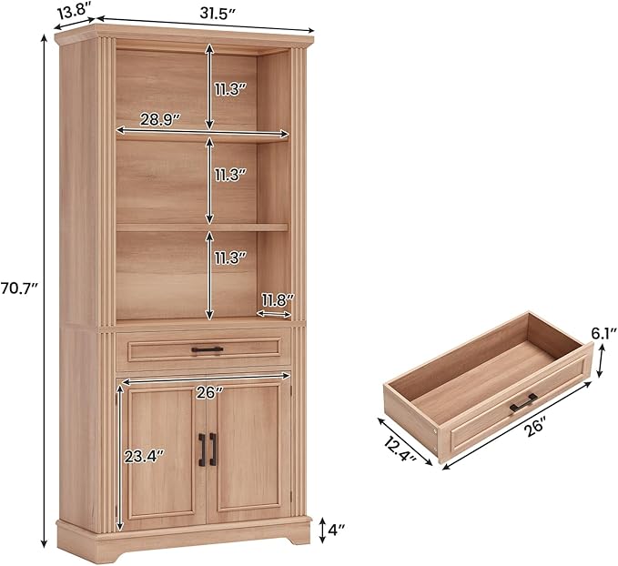 SEDETA Farmhouse Bookshelves and Bookcases
