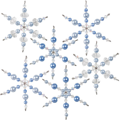 Solid Oak NC004 Kit Beaded Ornament Snowflakes Crystal/Black