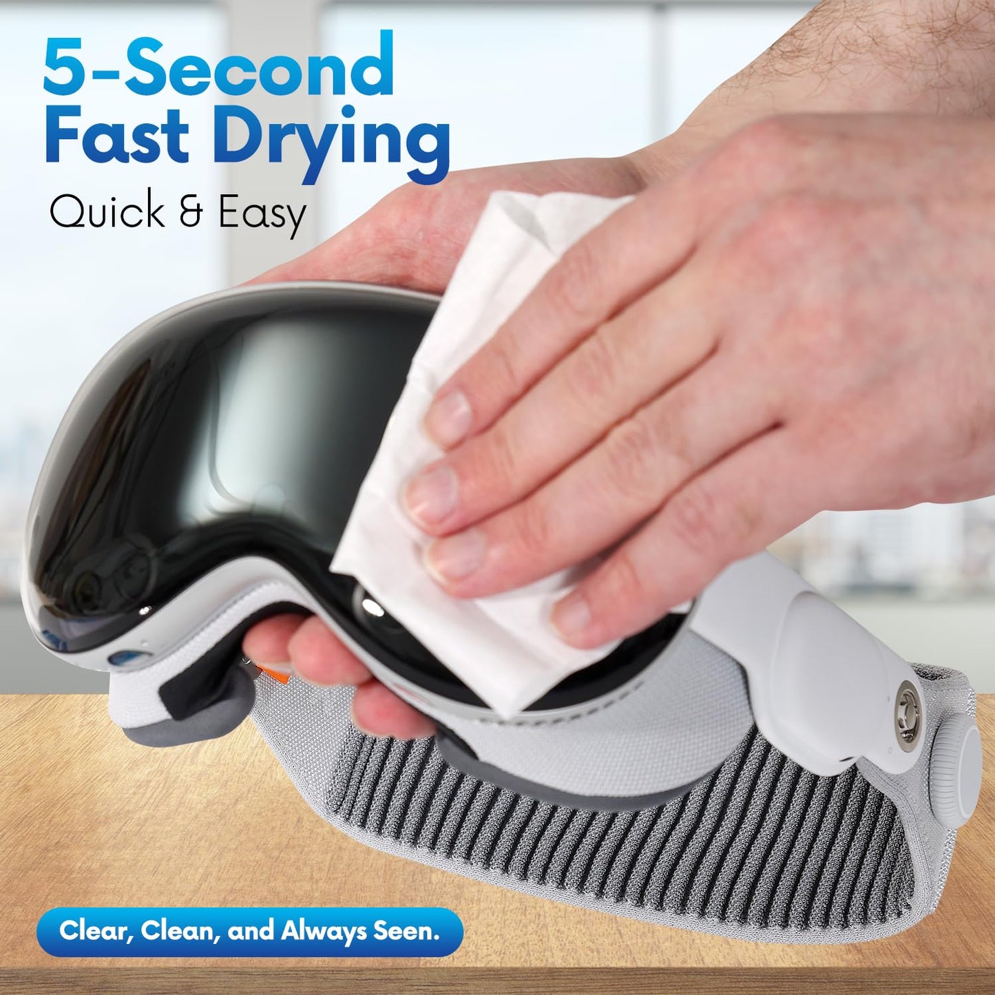 Screen Cleaner Wipes – Quick Dry, Streak-Free Screen Wipes for Electronics, Phones, Computers, Cameras, and All Lenses, Soft & Gentle, 300ct, Pre-Moistened & Individually Wrapped