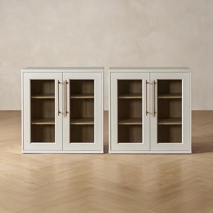 mopio Blake Buffet Cabinet, Small Modular Accent Display Sideboard