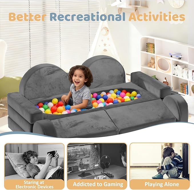 12pcs Modular Kids Play Couch