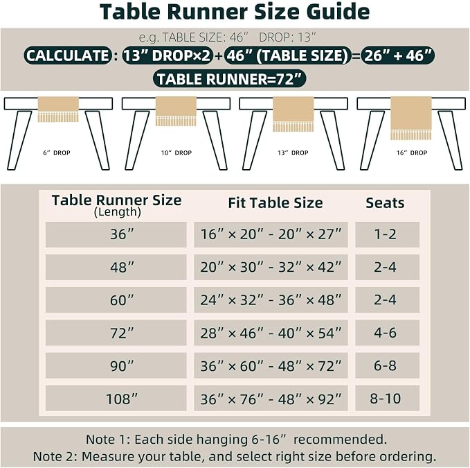 FEXIA Boho Table Runner for Summer Home Coffee Decor with Tassels 36 Inches Long Farmhouse Rustic Table Cloth Cream & Brown Macrame for Kitchen Dining Bedroom Decor Bridal Shower (12x36Inches)