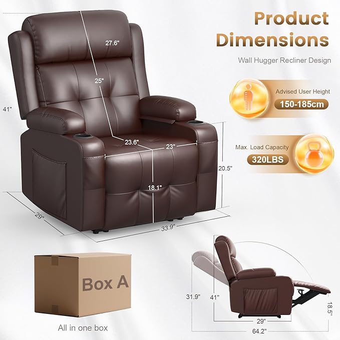 Recliner Sofa Set, RV Wall Hugger Recliners