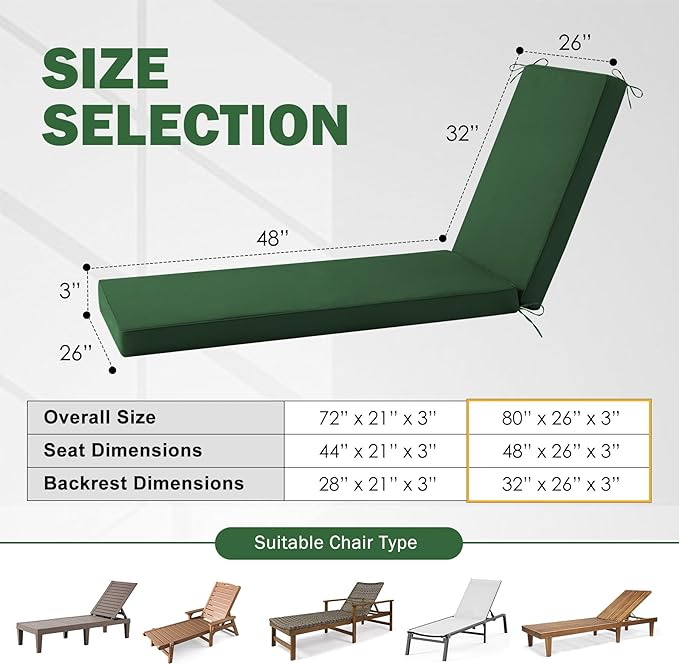 Chaise Lounge Cushions Outdoor, Outdoor Chaise Cushion