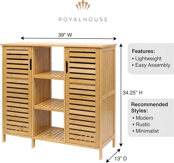 RoyalHouse Bamboo Floor Cabinet