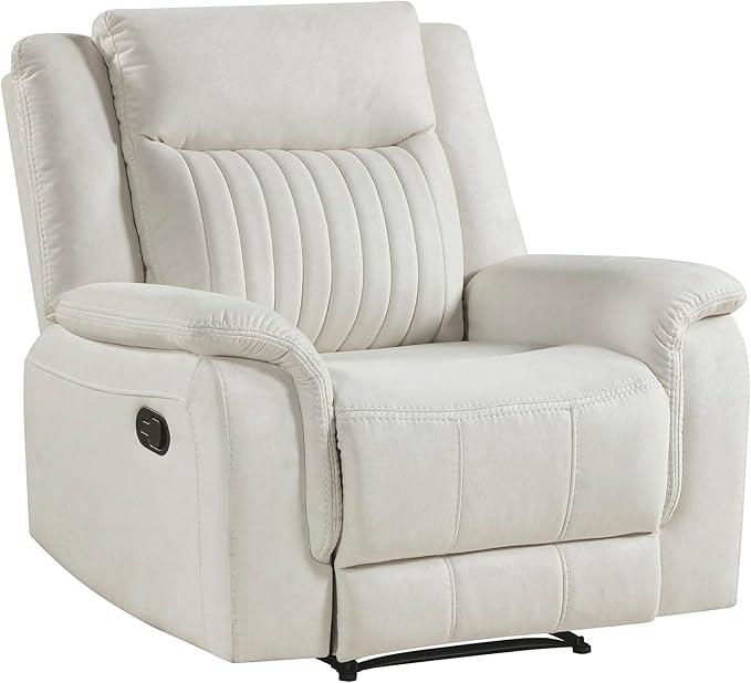 Lexicon Manual Recliner Chair, Polished Microfiber Reclining Sofa Chair