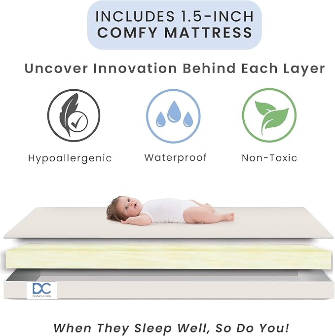 Delta Children Folding Portable Mini Baby Crib