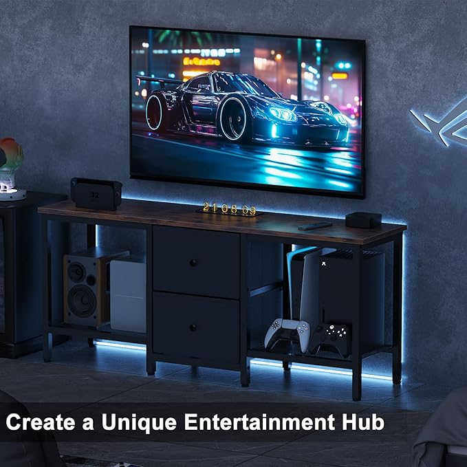 TV Stand Suitable for TVs up to 55 Inches, Entertainment Center