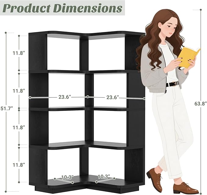 Armocity Corner Book Shelf