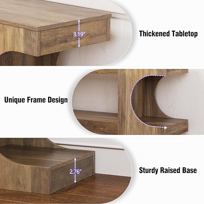 Tohomeor Console Tables for Entryway 47.24-Inch, Wooden Sofa Table Behind The