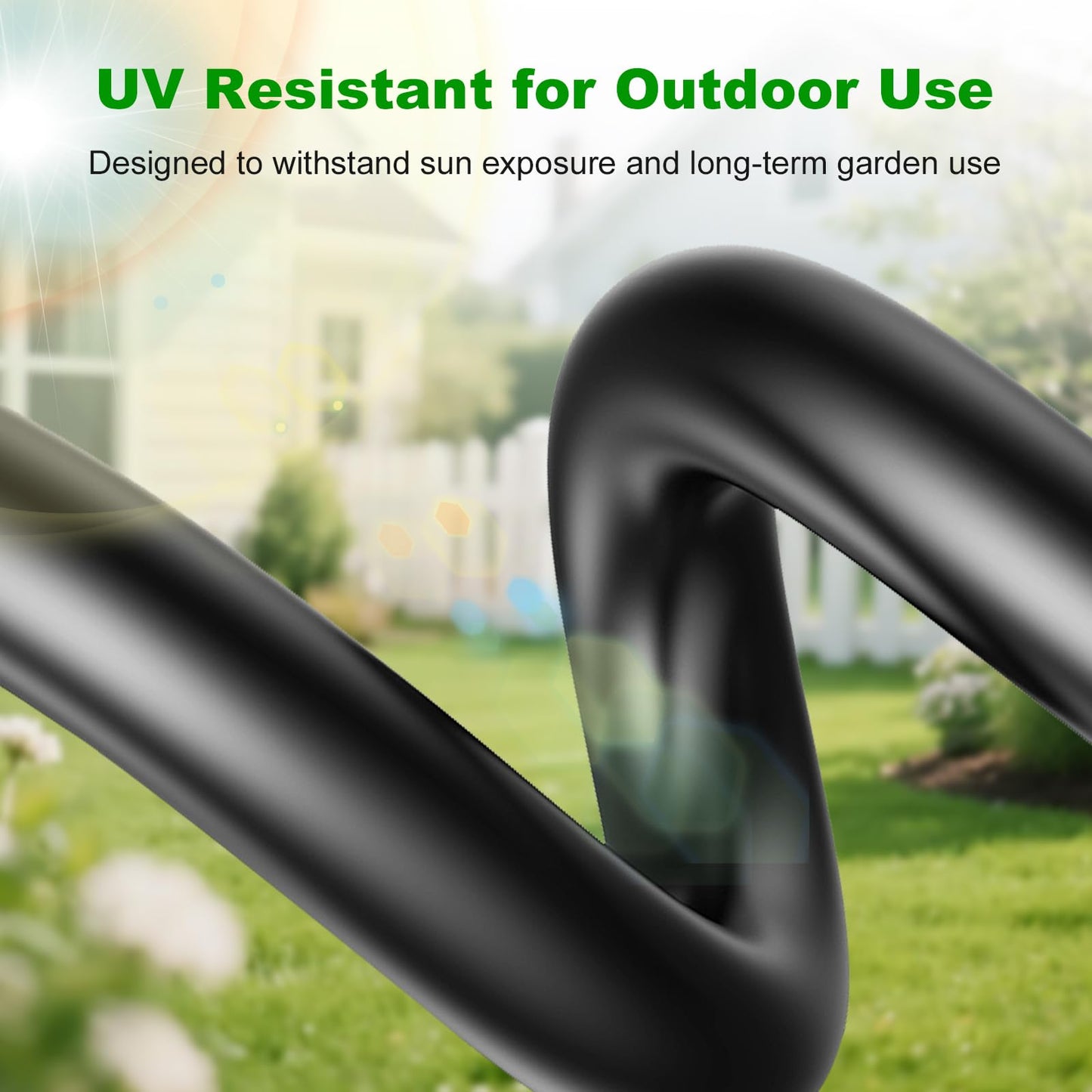 1/4 Inch Blank Drip Irrigation Tubing, 60FT Distribution Hose for Garden, Greenhouse & Raised Beds, Flexible UV-Resistant Watering Line for Drip Irrigation Systems