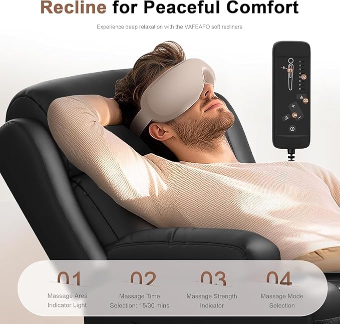 Reclining Loveseat, 55.1" RV PU Leather Wall Hugger Recliner Love Seats Sofa