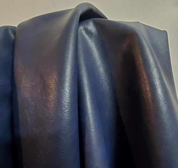 NAT Leathers | Navy Soft Faux Vegan PU Leather by The Yard Synthetic Pleather
