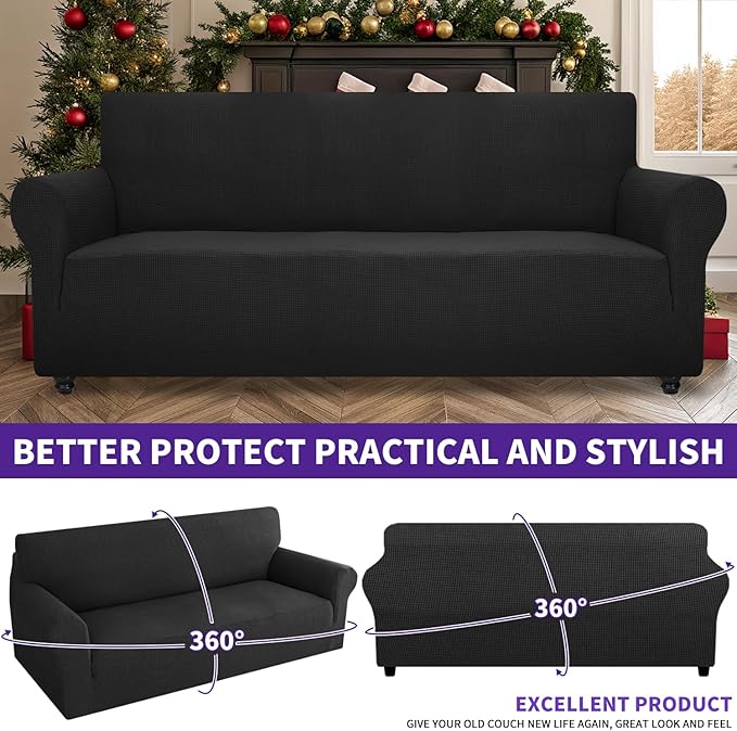 ZNSAYOTX Super Stretch Couch Cover Universal Sofa Covers