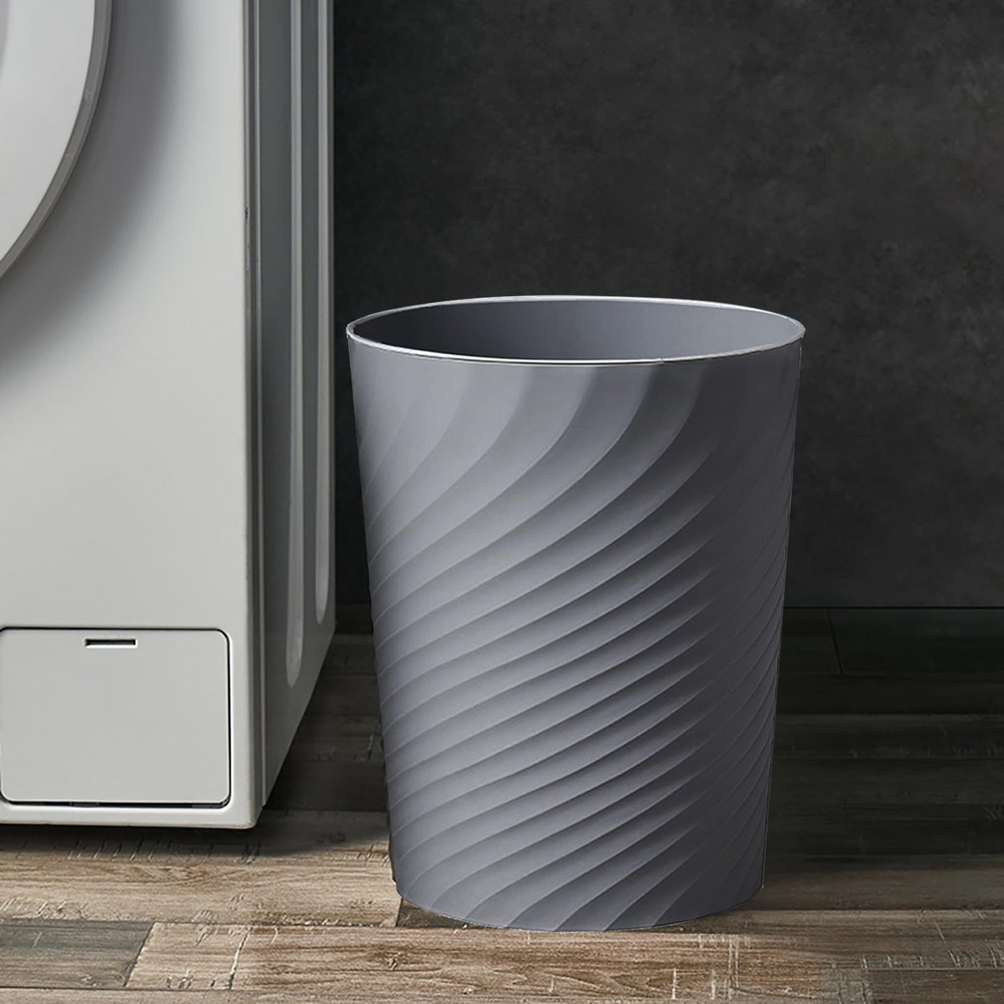 HOLTPHILI Small Bathroom Trash Can 1.8 Gallon Garbage Can Waste Basket Recycling Bin for Dorm Bedroom Office Kitchen,2 Pack Grey