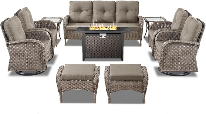 Belord Expansive 10 Pieces Outdoor Patio Furniture Set
