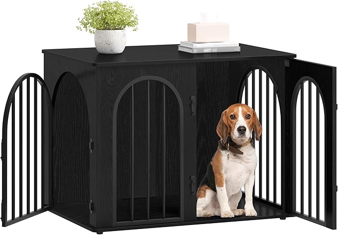 Hzuaneri 31.5'' Wooden Dog Crate Furniture, Indoor Dog Kennel Dogs Cage