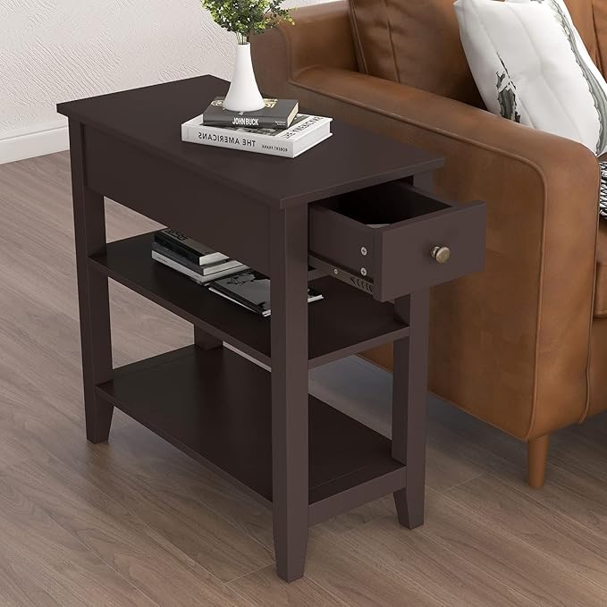 ChooChoo Side Table Living Room, Narrow End Table