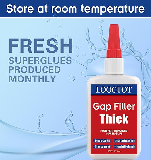 LOOCTOT 60g Gap Filler Thick Super Glue Premium Adhesive, CA Glue