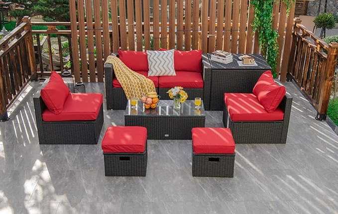 Tangkula 8 Pieces Patio Furniture Set