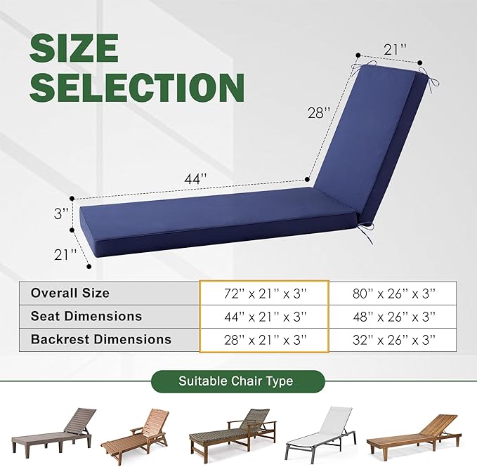 Chaise Lounge Cushions Outdoor, Outdoor Chaise Cushion
