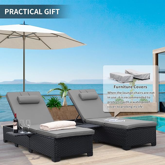 WAROOM Outdoor Chaise Lounge Chairs