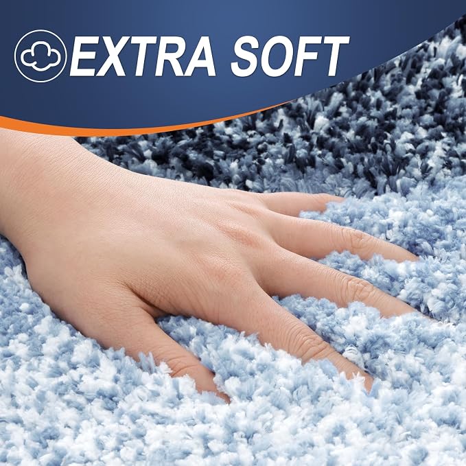 OLANLY Bathroom Runner Rugs Mat 70x24, Extra Soft Absorbent Microfiber Bath Rugs, Rubber Backing, Quick Dry, Washable Long Bath Mats for Bathroom, Tub and Shower, Home Decor Accessories, Navy Blue