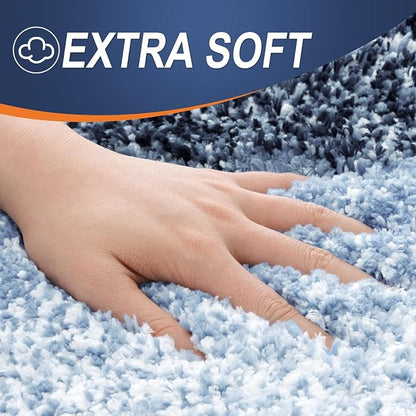 OLANLY Bathroom Runner Rugs Mat 70x24, Extra Soft Absorbent Microfiber Bath Rugs, Rubber Backing, Quick Dry, Washable Long Bath Mats for Bathroom, Tub and Shower, Home Decor Accessories, Navy Blue