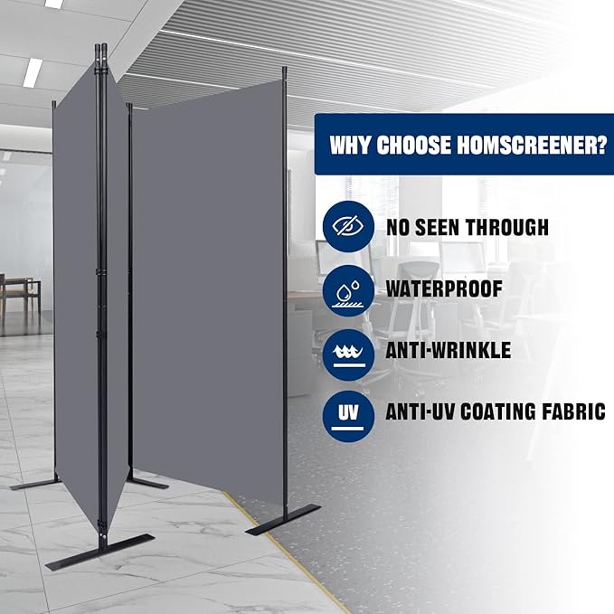 Room Divider 6FT Portable Room Dividers and Folding Privacy Screens, 3 Panel