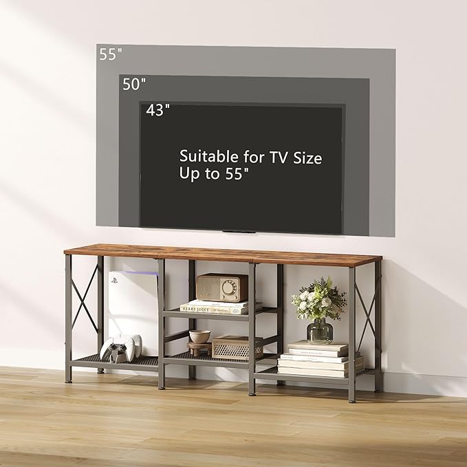 JARHETUN TV Stand for 55 Inch TV, Entertainment Center