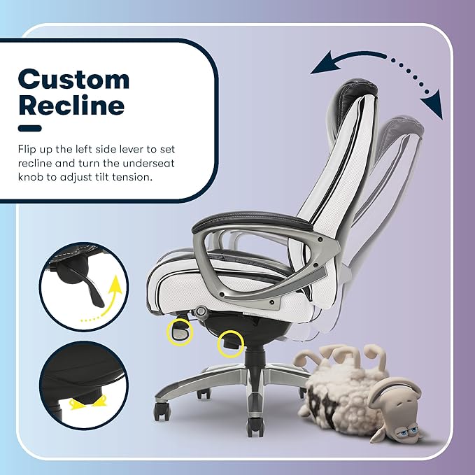 Serta® Lautner Executive Home Office Desk Chair, Ergonomic High-Back