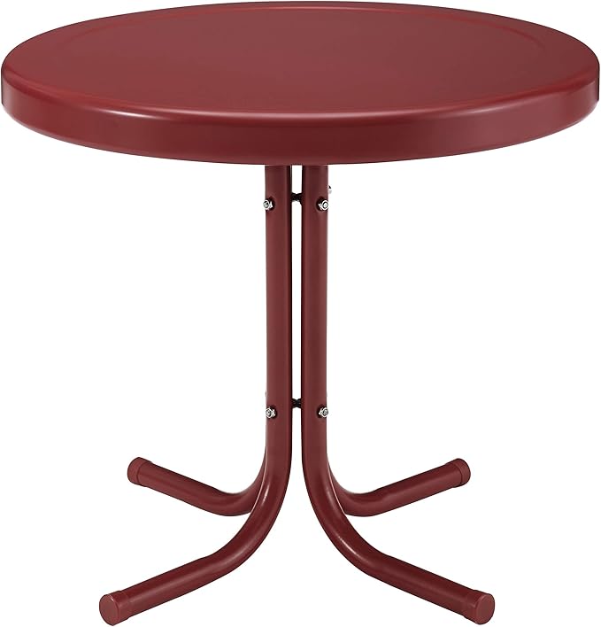 Crosley Furniture Griffith Weather Resistant Retro Metal Outdoor Side Table