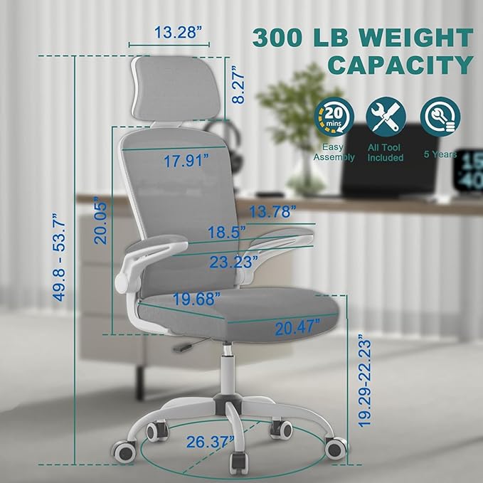 Mimoglad Office Chair, High Back Ergonomic Desk Chair
