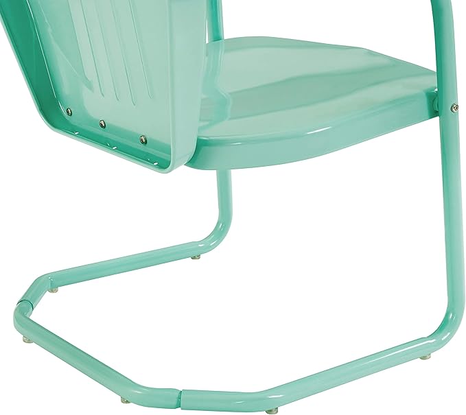 Crosley Furniture Griffith Outdoor Chair, Retro Metal Patio Chairs