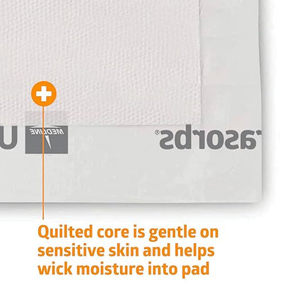 Medline Ultrasorbs Drypads, 30" x 36", 25 Count, Super Absorbent Disposable Bed Pads, Large Incontinence Bed Pads, Chucks Protective Underpads, 10 Times More Absorbent, For Adults, Elderly