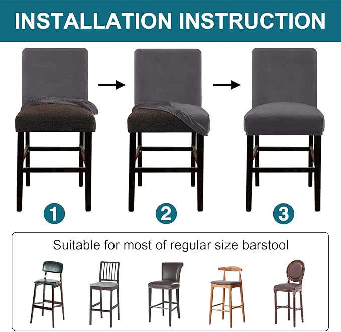 Turquoize Bar Stool Covers 2 Pack Bar Stool Covers
