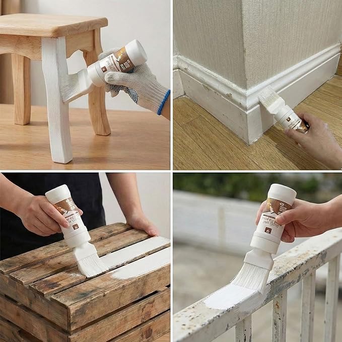 White Paint, Touch-Up Paint for Furniture, Metal No Sanding, Fast Drying