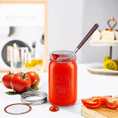 Miuyhji Wide Mouth Mason Jars 32 oz with Lids [2 Pack], Canning Jars with Metal Airtight Lids and Bands, Glass Jars for Fermenting, Pickling, Freezing, Preserving, Meal Prep, Jar Décor