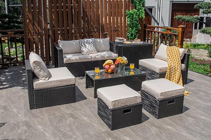 Tangkula 8 Pieces Patio Furniture Set