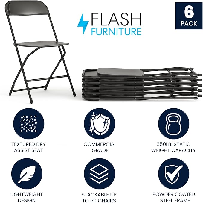 Flash Furniture Hercules Series Plastic Folding Chairs