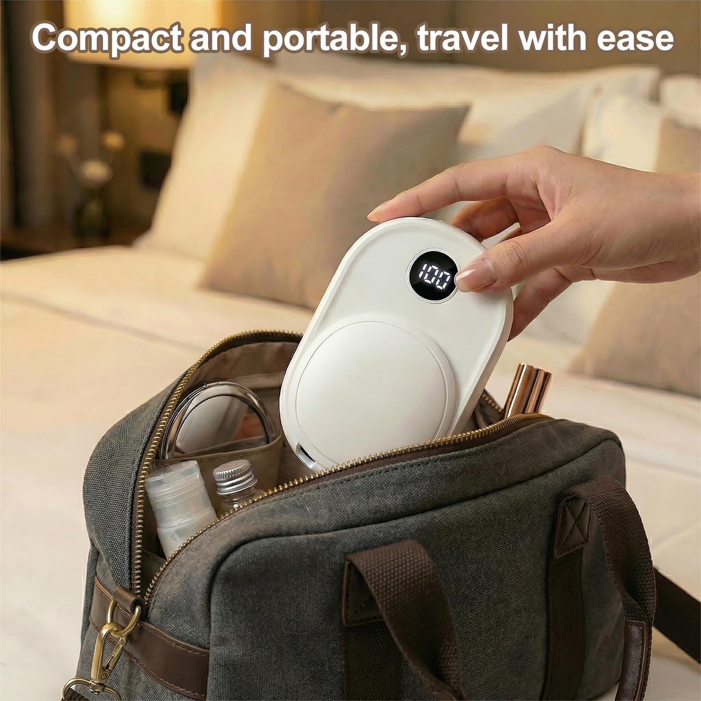 UVaryone UV Toothbrush Sanitizer Holder Wall Mounted for Bathroom, Travel Toothbrush Case Design, Electric Toothbrush Holder with UVA+UVC Light & Fan Drying, USB Rechargeable Toothbrush Cleaner