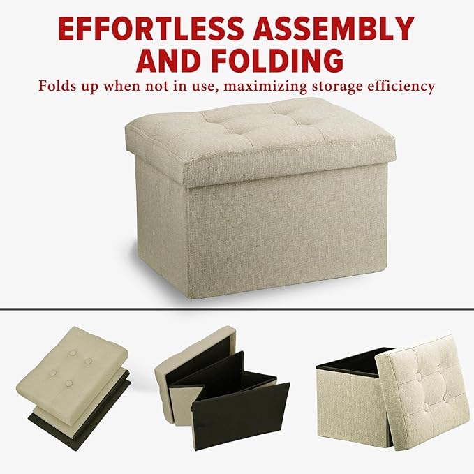 LINMAGCO Ottoman Storage Ottoman