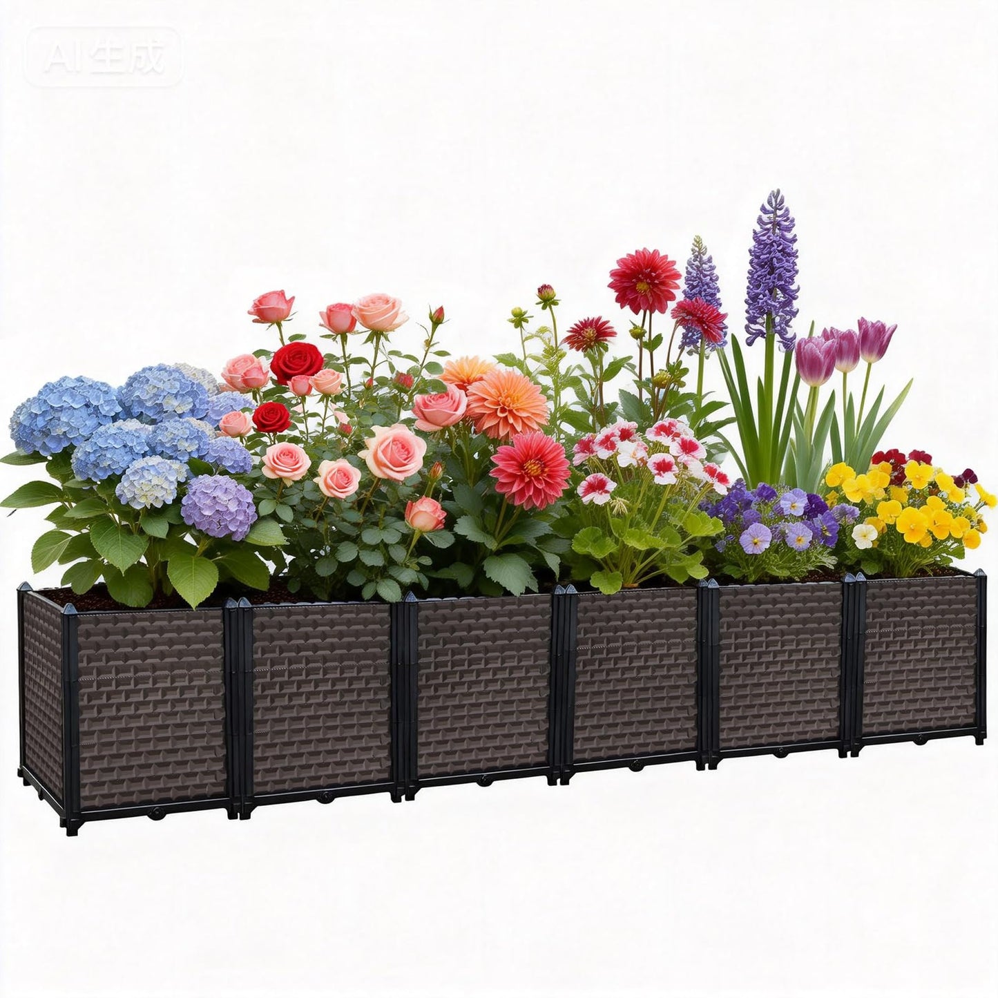 Large Planters for Outdoor Plants - Deepened 20" H, Raised Beds for Gardening Self Watering, Elevated Planter Box with Legs, Rectangular Garden Planters for Outdoor Plants Flowers, 94.4"L x 15.7"W