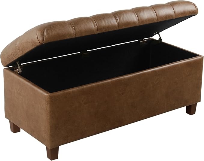 Homepop Home Decor | Button Tufted Storage Bench | Ottoman Bench