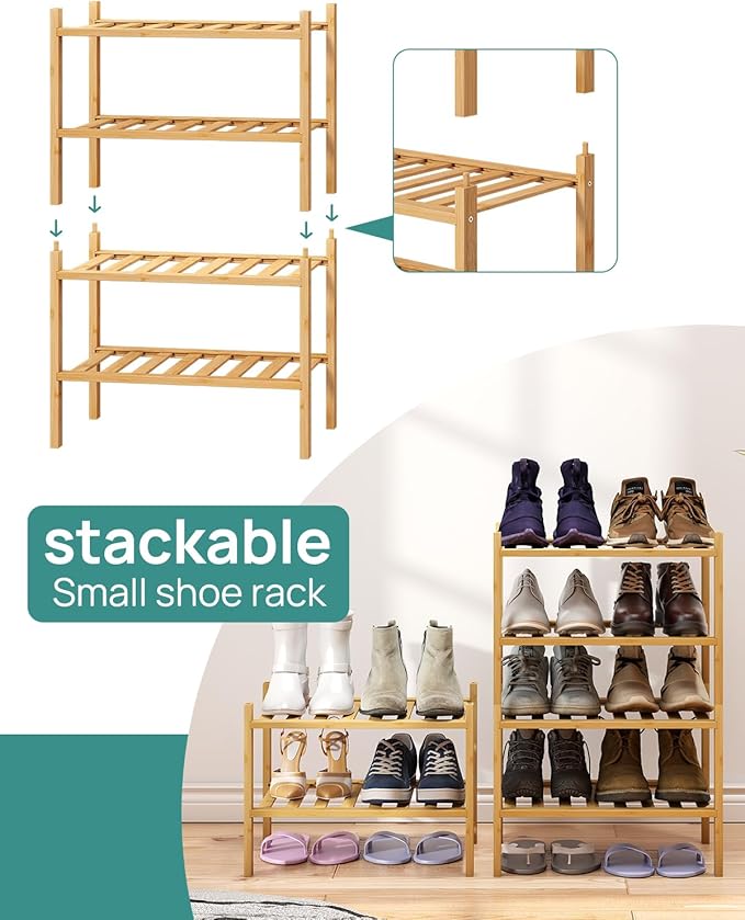 viewcare Small Shoe Rack, 6-Tier Shoe Shelf