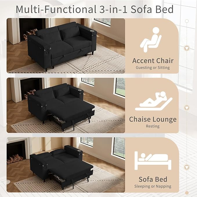 Auvsoce 66.4" Loveseat Sofa, Modern Couches
