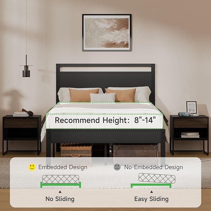 Z-hom Full Metal Bed Frame