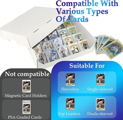 Storage Standard Card Sorting Tray With a lid,Stackable Trading Cards Raw For 20-Compartment Card Sorting Tray With index Labels,Sleeved or Toploaders for Mtg,Tcg,Sports Cards.Cardshow Vendor Showcase