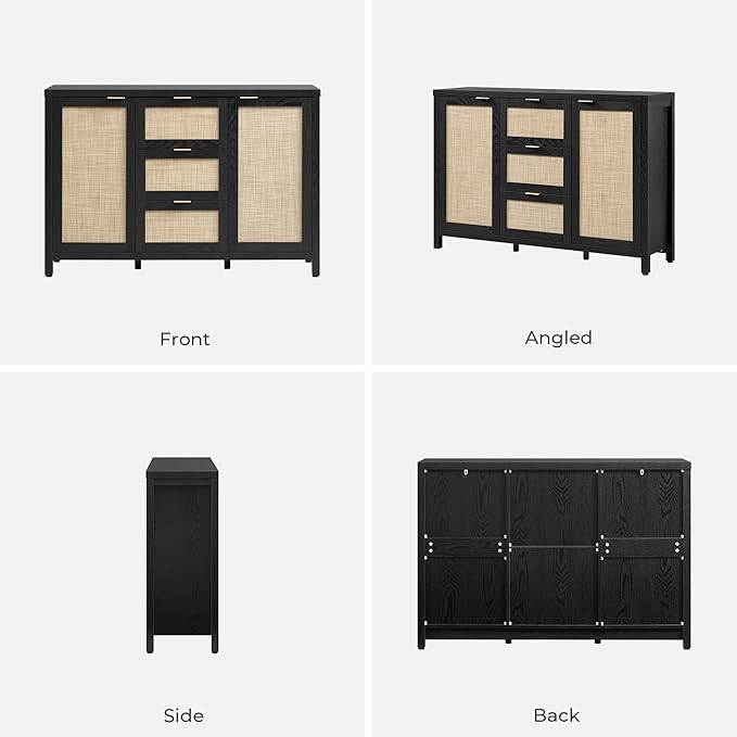SICOTAS Rattan Large Sideboard Buffet Cabinet