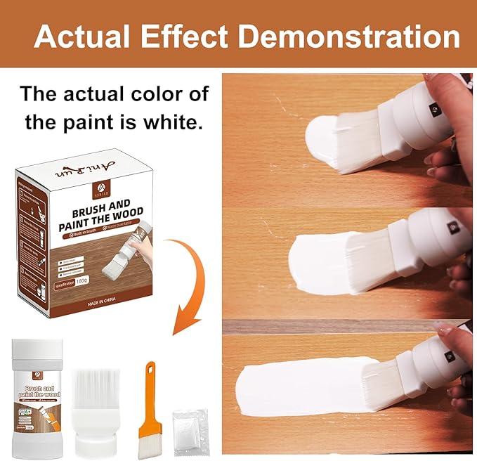 White Paint, Touch-Up Paint for Furniture, Metal No Sanding, Fast Drying